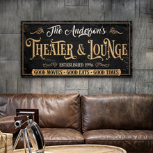 Load image into Gallery viewer, Family Theater And Lounge Sign VI