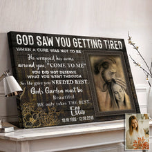 Load image into Gallery viewer, Personalized God Saw You Getting Tired Memorial Sign