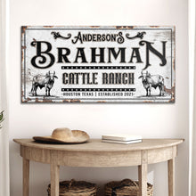 Load image into Gallery viewer, Personalized Brahman Cattle Sign