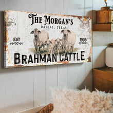 Load image into Gallery viewer, Personalized Brahman Cattle Sign II