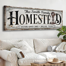 Load image into Gallery viewer, Vintage Rust Homestead Sign