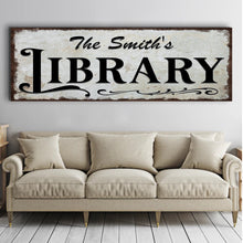 Load image into Gallery viewer, Personalized Library Sign III