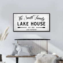 Load image into Gallery viewer, Rustic Family Lake House Sign