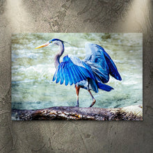 Load image into Gallery viewer, Beach Blue Heron Canvas Wall Art II