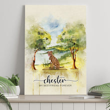 Load image into Gallery viewer, Pet Memorial Watercolor Sign My Bestfriend Forever