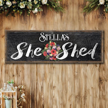 Load image into Gallery viewer, Personalized She Shed Sign VI