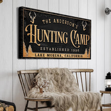 Load image into Gallery viewer, Personalized Family Hunting Camp Sign