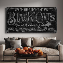 Load image into Gallery viewer, Black Cat’s Spirits &amp; Charms Bar Halloween Sign II