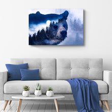 Load image into Gallery viewer, Animals Forest Bear Illustration Canvas Wall Art II