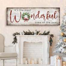 Load image into Gallery viewer, It's the most Wonderful Time of the Year Christmas Sign IV