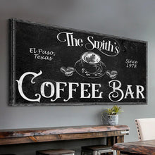 Load image into Gallery viewer, Personalized Coffee Bar Sign VI