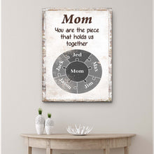Load image into Gallery viewer, Mom Personalized Puzzle Sign