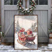 Load image into Gallery viewer, Vintage Christmas Sleigh Sled Wall Art V