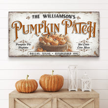 Load image into Gallery viewer, Personalized Pumpkin Patch Sign II