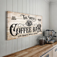 Load image into Gallery viewer, Personalized Coffee Bar Sign IV