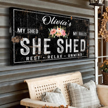 Load image into Gallery viewer, Personalized She Shed Sign IX