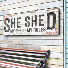 Load image into Gallery viewer, Personalized She Shed Sign XIV