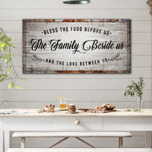 Load image into Gallery viewer, Bless The Food Before Us Kitchen Sign