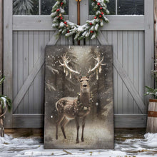 Load image into Gallery viewer, Vintage Winter Deer Christmas Wall Art