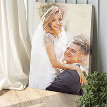 Load image into Gallery viewer, Gift For Spouse Watercolor Portrait Custom Wall Art