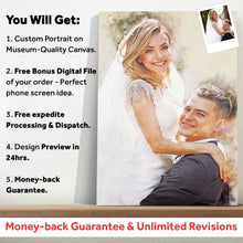 Load image into Gallery viewer, Gift For Spouse Watercolor Portrait Custom Wall Art