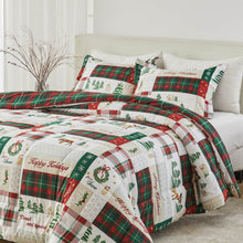 Load image into Gallery viewer, Reversible Christmas Comforter and Sham Set - Holiday / Lodge Odette Collection