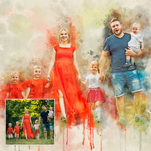 Load image into Gallery viewer, Family Watercolor Portrait Custom Wall Art
