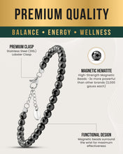 Load image into Gallery viewer, Hematite Magnetic Anklet (6mm Faceted Beads)