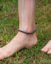 Load image into Gallery viewer, Hematite Magnetic Anklet (6mm Faceted Beads)