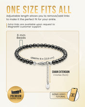 Load image into Gallery viewer, Hematite Magnetic Anklet (6mm Faceted Beads)