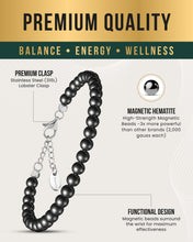 Load image into Gallery viewer, Hematite Magnetic Anklet (6mm Round Beads)