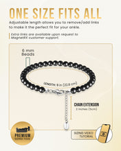 Load image into Gallery viewer, Hematite Magnetic Anklet (6mm Round Beads)