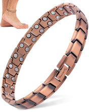 Load image into Gallery viewer, Ultra Strength Copper Magnetic Therapy Anklet for Men