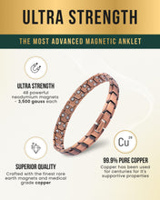 Load image into Gallery viewer, Ultra Strength Copper Magnetic Therapy Anklet for Men