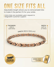 Load image into Gallery viewer, Ultra Strength Copper Magnetic Therapy Anklet for Women