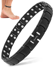 Load image into Gallery viewer, Ultra Strength Titanium Magnetic Therapy Anklet for Men (Black)