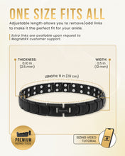 Load image into Gallery viewer, Ultra Strength Titanium Magnetic Therapy Anklet for Men (Black)