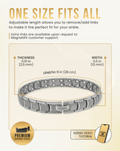 Load image into Gallery viewer, Ultra Strength Titanium Magnetic Therapy Anklet for Men (Silver)