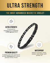 Load image into Gallery viewer, Ultra Strength Titanium Magnetic Therapy Anklet for Women (Black)