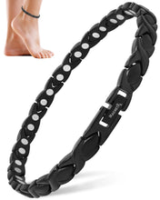 Load image into Gallery viewer, Ultra Strength Titanium Magnetic Therapy Anklet for Women (Black)