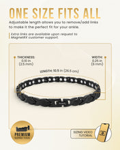Load image into Gallery viewer, Ultra Strength Titanium Magnetic Therapy Anklet for Women (Black)