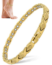 Load image into Gallery viewer, Ultra Strength Titanium Magnetic Therapy Anklet for Women (Gold)