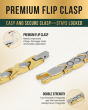 Load image into Gallery viewer, Ultra Strength Titanium Magnetic Therapy Anklet for Women (Gold &amp; Silver)