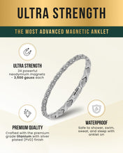 Load image into Gallery viewer, Ultra Strength Titanium Magnetic Therapy Anklet for Women (Silver)