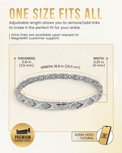 Load image into Gallery viewer, Ultra Strength Titanium Magnetic Therapy Anklet for Women (Silver)