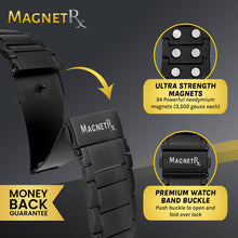 Load image into Gallery viewer, Magnetic Therapy Apple Watch Band Black Stainless Steel