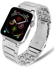 Load image into Gallery viewer, Magnetic Therapy Apple Watch Band Silver Stainless Steel