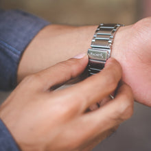 Load image into Gallery viewer, Magnetic Therapy Apple Watch Band Silver Stainless Steel