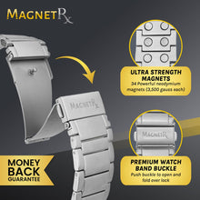 Load image into Gallery viewer, Magnetic Therapy Apple Watch Band Silver Stainless Steel