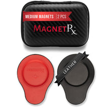 Load image into Gallery viewer, Biomagnetic Therapy Magnet Set — Neodymium &amp; Leather (2 Medium Magnets)
